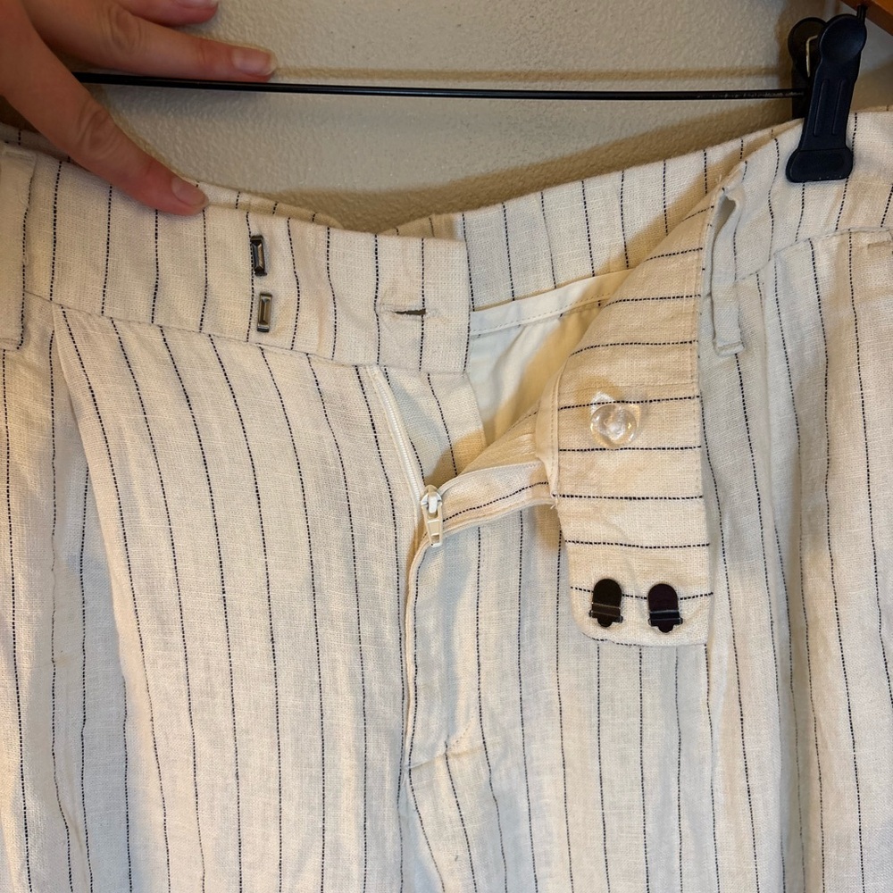 A New Day Linen Blend Wide Leg Pants Lightweight High Rise Summer Trousers - Picture 3 of 9